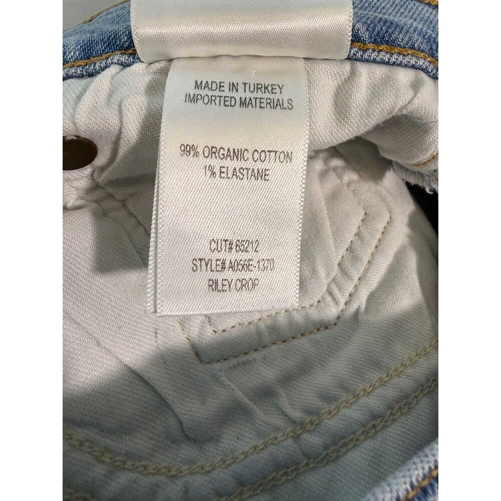 Agolde Riley High Rise Straight Crop Medium Wash Slim Straight Size 28 - Picture 4 of 16